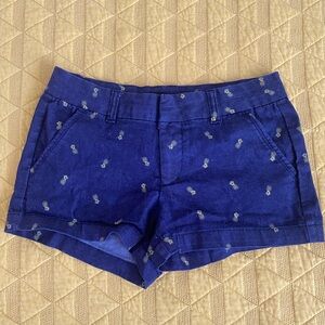 Harper Blue Jean Shorts - Pineapple Printed